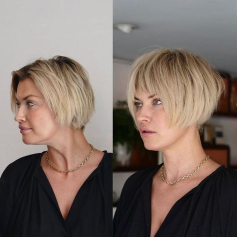 Boxy Bob Haircut, Womens Short Hair 2024, Lip Length Bob, Nicole Richie Bob, Short Choppy Bob For Fine Hair, Short Choppy Bob With Bangs, Choppy Short Bob, Short Choppy Bob Hairstyles, Very Short Bob Haircuts