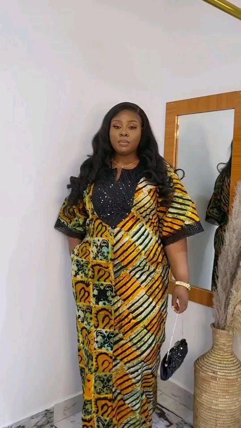 Kampala Styles, Kampala Kaftan Styles For Women, Latest Bubu Gown Style, Kampala Gown Styles For Ladies, African Maxi Dress Ankara, Boubou Styles For Women, Kaftan Styles, Bubu Gown Styles, Ankara Dress Designs