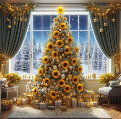 Sunflower Christmas, Sunflower Snow Globe, Christmas Tree Sunflowers, Christmas Sunflower Wreath, Sunflower Christmas Ornament, Sunflower Tree, Christmas Tree Images, Sunflower Pictures, Sunflower Wallpaper