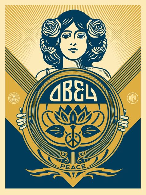 OBEY HOLIDAY 2016 PRINT - Obey Giant Shepard Fairey Art, Shepard Fairey Obey, Obey Art, Shepard Fairey, Holiday Prints, Street Artists, Art Graphique, Mosaic Crafts, Painting Kits