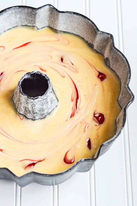 Cherry Cream Cheese Bundt Cake, Cherry Vanilla Bundt Cake, Cherry Chip Bundt Cake, Apple Cream Cheese Bundt Cake Southern Living, Strawberry Bundt Cake With Glaze, Yogurt Substitute, Cream Cheese Bundt Cake, Cherry Preserves, Bundt Cake Pan