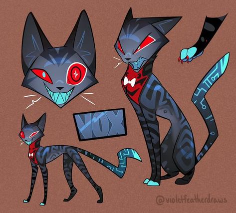 #hazbinhotel #hazbinhotelfanart #hazbinhotelvox #voxhazbinhotel #vox Hazbin Hotel Au, Vox X Valentino, Hybrid Cat, Cat Hotel, Hybrid Art, Warrior Cat Oc, Warrior Cats Art, Cat Character, Warrior Cat