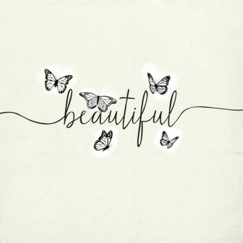 Butterfly Writing Tattoo, Korean Writing, Small Pretty Tattoos, Birthday Card Drawing, Writing Tattoos, Beautiful Tattoo, Tattoo Script, Korean Drama Movies, Card Drawing