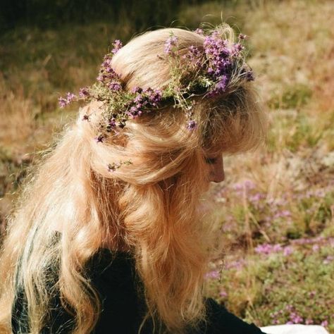 Thyme Wreath, Flowers In Her Hair, Long Blonde, Long Blonde Hair, Thyme, Flower Crown, A Flower, Her Hair, Blonde Hair