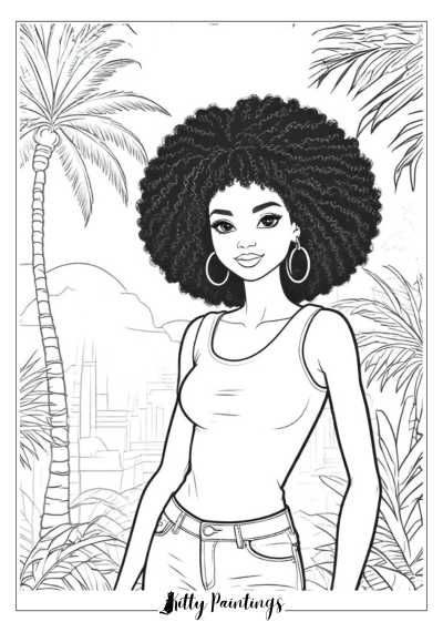 26 Black Barbie Coloring Pages - Free Sheets for Kids and Adults Barbie Colouring Pages, Black Coloring Pages, Cool Coloring Pages For Grown Ups, African American Coloring Pages, Free Printable Images, Best Coloring Pages, Coloring Pages For Grown Ups, Interesting Drawings, Birthday Coloring Pages