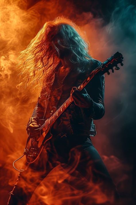 Rockstar Poster Design, Rockstar Background, Rock Music Aesthetic, Concert Painting, Musician Poster, Live Music Poster, Guitarist Art, Rock Musicians, Guitar Drawing