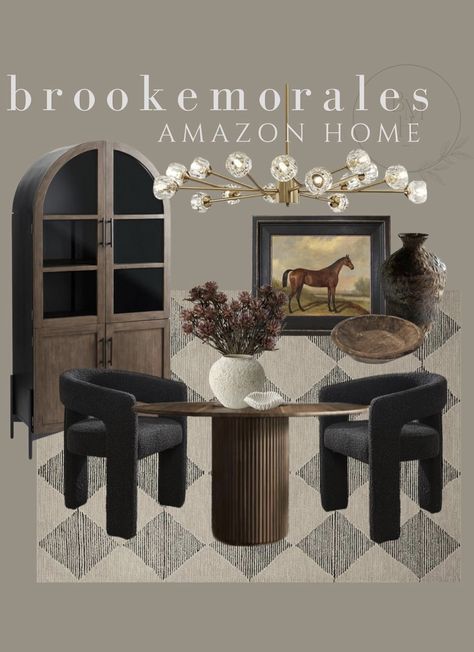 Nate And Jeremiah Interiors, Dark Wood Floors Mood Board, Moody Modern Dining Room, Brooke Morales Home, Dining Room Inspiration Vintage, European Modern Interior, Quiet Luxury Interior Design, Amber Interiors Dining, Moody Dining Room Ideas