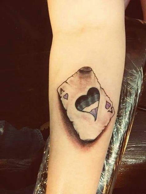 Asexual/Ace tat Aroace Tattoo Ideas, Aroace Tattoo, Acesexual Tattoo, Asexual Tattoo, Asexual Tattoos, Ace Pride Art, Ace Pride Art Cute, Subtle Ace Pride, Asexual Pride Ring