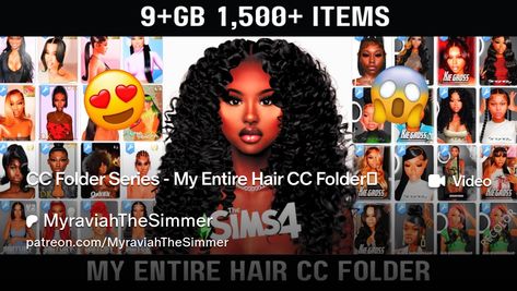 Sims 4 Cc Hair Folder Download, Hair Cc Folder, Cc Folder Sims 4, Cc Folder, Sims 4 Collections, Sims 4 Cc, Sims Cc, Sims 4, Womens Hairstyles