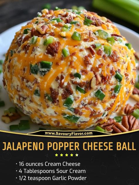 Paolina Kitchen Jalapeno Popper Cheeseball, Jalapeño Popper Cheese Ball, Popper Cheese Ball, Recipes Jalapeno, Cream Cheese Balls Recipe, Cream Cheese Ball, Carmelized Onions, Jalapeno Cheese, Party Starters