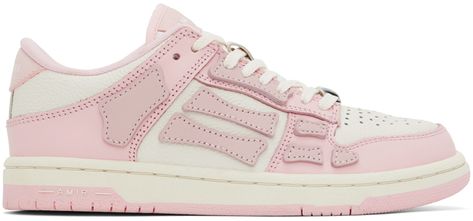 AMIRI - Pink & White Skel Top Low Sneakers Amiri Shoes Pink, Pink Amiri Shoes, Womens Pink Sneakers, Birthday Fit, Pretty Shoes Sneakers, Birthday Fits, Stylish Summer Outfits, Cute Nike Shoes, Cute Nikes