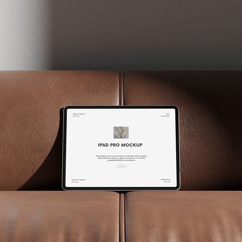 Free iPad Pro on Leather Couch Mockup PSD Ipad Mockup, Free Ipad, Free Mockup Templates, Beautiful Typography, Free Textures, App Interface, Communication Tools, Leather Couch, Mockup Templates