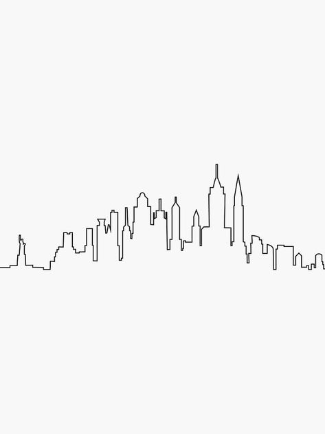 New York Skyline Silhouette, New York Drawing, Skyline Drawing, City Skyline Silhouette, Minimal Drawings, Creation Art, New York City Skyline, Minimalist Drawing, City Drawing