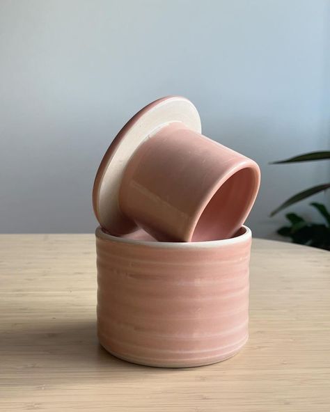 Butter Bell Pottery, Morning Toast, Butter Bell, Mad Woman, Butter Crock, Beginner Pottery, Pottery Workshop, Butter Spread, Go Pink