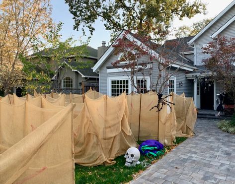 Spotted: Bigger and better Halloween maze on Vine St. - InMenlo Halloween Maze, Great America, Menlo Park, Halloween Yard, Halloween Haunt, Fall Festival, Haunted House, Front Yard, More Fun