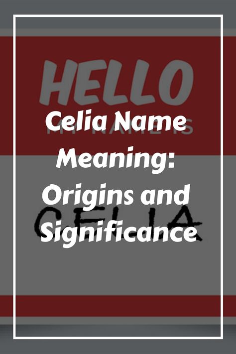 If you’re considering naming your baby girl Celia, you might be curious about the name’s origin and meaning. Celia is a Latin name derived from the Latin word Celia Name, Unique Middle Names, Latin Grammys, S Meaning, Name Origins, Latin Word, Be Curious, People Names, Name Generator