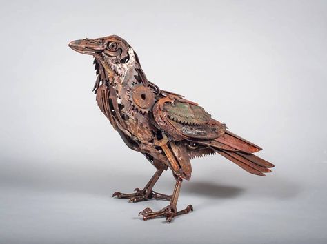 Steampunk Bird, Steampunk Animals, Mechanical Animals, Steampunk Tendencies, Art Steampunk, Welding Art Projects, Style Steampunk, Metal Welding, Sculpture Metal