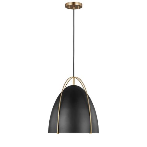 Pendants – Foundry Lighting Norman Foster, Bowl Pendant, Sea Gull Lighting, Sea Gull, Bell Pendant, Industrial Pendant, Modern Lamp, Midnight Black, Hanging Pendants