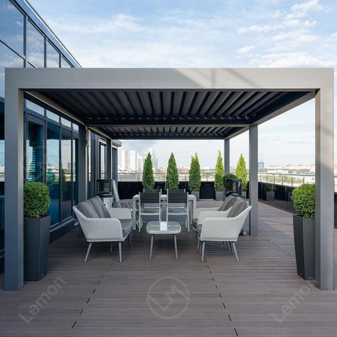 Bioclimatic Exterior Motorized Shutter Aluminium Pergola Manufacturers Canopy Gazebo Electric Louver Outdoor Aluminum Pergola https://m.alibaba.com/product/1600592439540/Bioclimatic-Exterior-Motorized-Shutter-Aluminium-Pergola.html?__sceneInfo={"cacheTime":"1800000","type":"appDetailShare"} Aluminium Pergola, Roof Patio, Patio Terrace, Garden Swimming Pool, Outdoor Pavilion, Garden Canopy, Aluminum Pergola, Canopy Outdoor, Terrace Garden