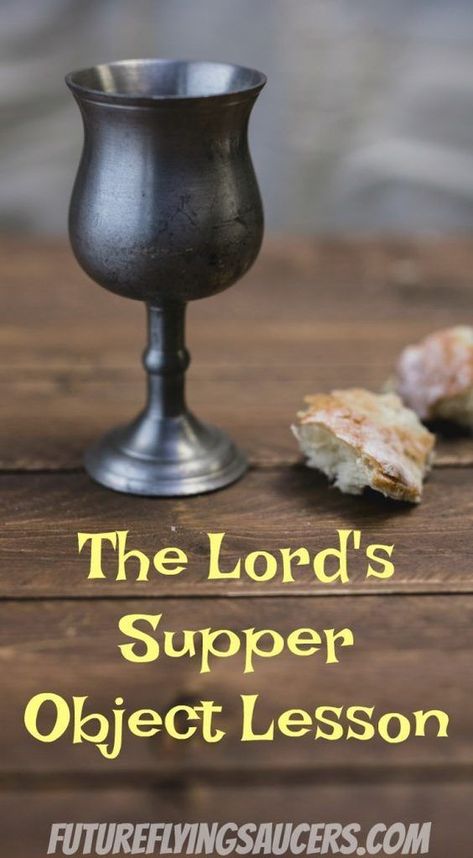 Use this simple object lesson with bread and juice to teach children about the Lord's Supper. Includes a review game for after the lesson! ~ futureflyingsaucers.com Lord’s Supper, Lord's Supper, Sunday School Object Lessons, Youth Lessons, Kids Church Lessons, Lords Supper, Sunday School Curriculum, Bible Object Lessons, Narrow Path