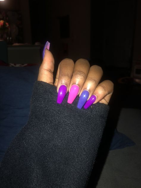 5 Shades Of Purple Nails, Different Color Purple Nails, Purple Shades Nails, Different Shades Of Purple Nails, Different Shade Of Purple Nails, Hot Purple Nails, Shades Of Purple Nails, Shades Nails, Neon Purple Nails