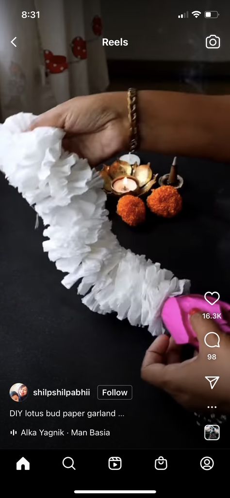 https://www.instagram.com/reel/ChelzVElX2Z/?igshid=YmMyMTA2M2Y= Diy Lotus, Lotus Bud, Diwali Decorations At Home, Diwali Decorations, Diwali, Lotus, Instagram