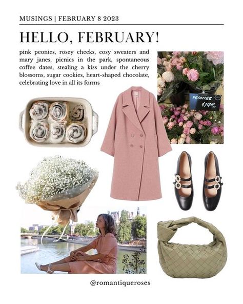 Feminine Outfits Spring, February Aesthetic Month, May Aesthetic Month, Ladylike Aesthetic, Italian Worksheets, Intellectual Aesthetic, February Aesthetic, Moodboards Aesthetic, February Girl