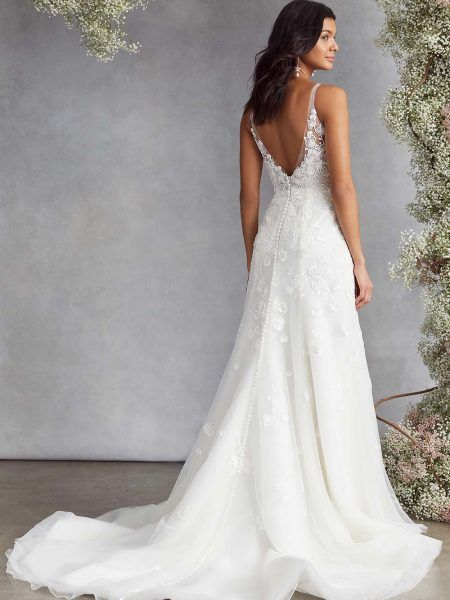 KF275_Serafina_Back Wedding Dress A Line Satin, 2026 Wedding, Kelly Faetanini, Isaiah 26, Bridal Atelier, Timeless Wedding Dress, Strictly Weddings, Dresses Satin, Angel Images