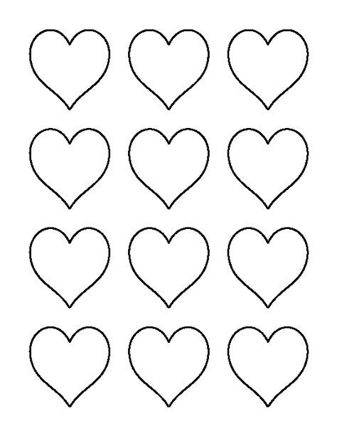 2 inch heart pattern. Use the printable outline for crafts, creating stencils, scrapbooking, and more. Free PDF template to download and print at http://patternuniverse.com/download/2-inch-heart-pattern/ Printable Heart Template, Shape Coloring Pages, Printable Shapes, About Heart, Heart Coloring Pages, Shape Templates, Heart Printable, Motifs Perler, Heart Template