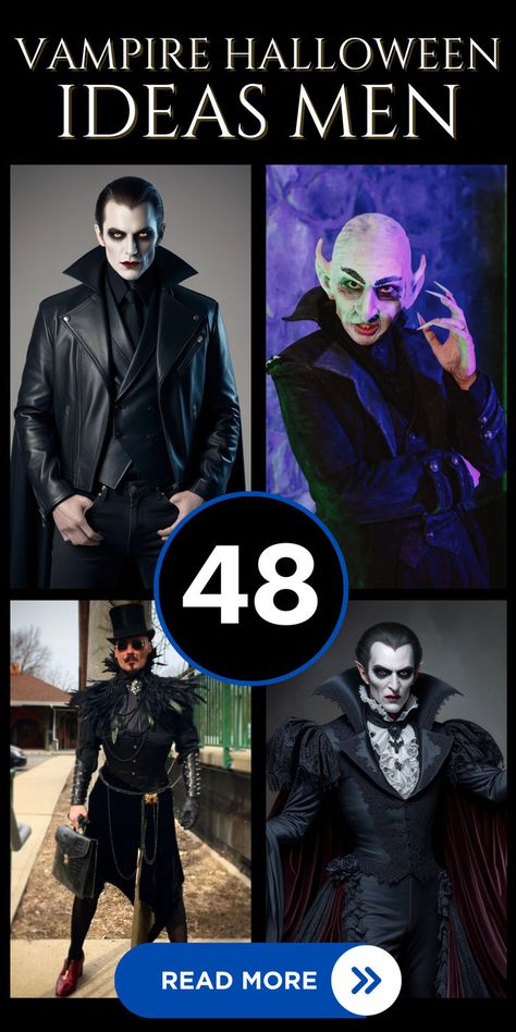 Elevate your Halloween with 48 vampire men costume ideas! Explore spooky and stylish looks to stand out this season. #HalloweenVampire #CostumeIdeas #SpookyStyle Vampire Characters Movies, Vampire Collar Diy, Funny Vampire Costume, Vampire Costume Men Aesthetic, Twilight Vampire Costume, Medieval Vampire Costume, Men’s Vampire Costume Ideas, Diy Vampire Costume Men, Dracula Costume Mens