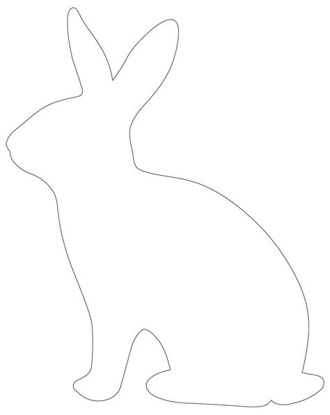 Rabbit Template Free Printable, Rabbit Template Free Pattern, Wool Upcycle, Rabbit Template, Bunny Ideas, Bunny Printable, Bunny Templates, Template Free Printable, Easter Coloring