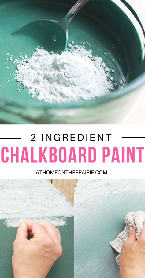 Diy Chalkboard Paint Recipe, How To Make A Green Chalkboard, Chalk Paint On Countertops, Making A Chalkboard Diy, Diy Black Chalk Paint, How To Make Chalkboard Paint, Chalk Paint For Walls, How To Make A Chalkboard Diy, Make Chalk Paint Recipes