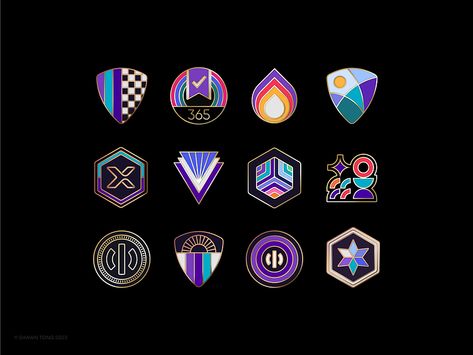 Game Badges Design, Game Badge Design, Achievement Badge Design, Badge Design Ideas, App Badges, Gaming Badges, Company Badge, Game Icon Design, Badge Icon