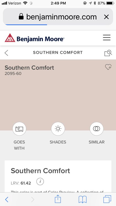 Southern Comfort Benjamin Moore, Benjamin Moore Southern Comfort, Benjamin Moore Paint, Southern Comfort, Paint Ideas, Basement Ideas, Benjamin Moore, Basement, Paint Colors