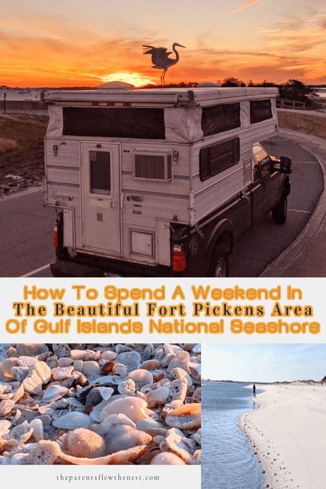 How To Spend A Weekend In The Beautiful Fort Pickens Area Fort Pickens Florida, Florida Trail, Flying The Nest, Florida Camping, 2025 Spring, Florida Panhandle, Tent Campers, Pier Fishing, Beach Camping