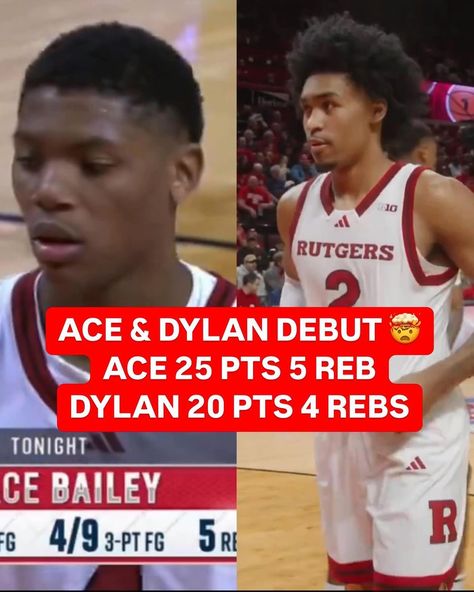 Ace Bailey & Dylan Harper went crazy in their exhibition debut for Rutgers 🤯 @airiousbailey 25 points 5 rebounds @dylharpp 20 points 4 rebounds via iqfor3 #collegebasketball #basketball College Basketball, Going Crazy, Basketball, Quick Saves