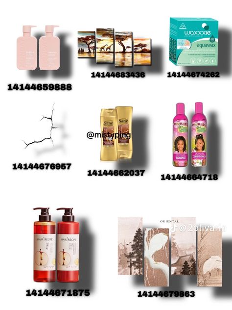 Shampoo And Conditioner Decals Bloxburg, Bathroom Decals Codes, Make Up Decals Bloxburg, Bloxburg Salon Decal Codes, Bloxburg Beauty Salon Decals, Target Bloxburg Decal, Bloxburg Vinyl Decals Codes, Hair Salon Decals Bloxburg, Family Codes Berry Ave