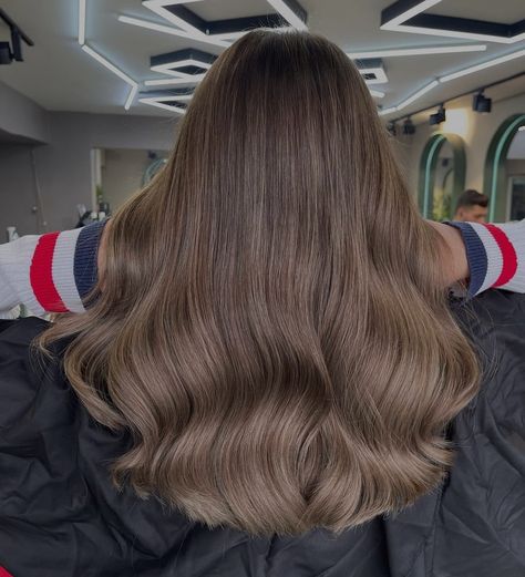 Graduation Hair Color Ideas, Hazel Nut Hair, Capuchino Hair Color, Old Money Burnett Hair, Nut Brown Hair, Mocha Beige Hair, Cold Light Brown Hair, Rich Light Brown Hair, Cool Toned Light Brown Hair