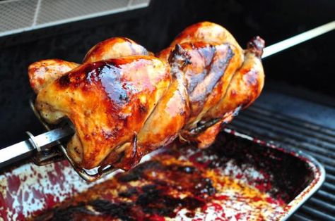 Rotisserie BBQ Cornish Game Hens...This recipe sounds so  yummy....must try! Nanas Recipes, Rotisserie Recipes, Hen Recipes, Game Hen Recipes, Cornish Game Hen Recipes, Cornish Game Hens, Chicken Entree, Cornish Hen Recipe, Charcoal Grilling