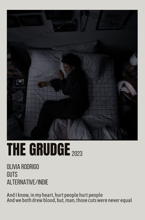 the grudge by olivia rodrigo GUTS The Grudge Aesthetic Olivia Rodrigo, Alternative Minimalist Album Covers Olivia Rodrigo, The Grudge Lyrics, Olivia Rodrigo The Grudge, The Grudge Poster, The Grudge Olivia Rodrigo, Alternative Music Posters, Guts Olivia Rodrigo Aesthetic, Olivia Poster