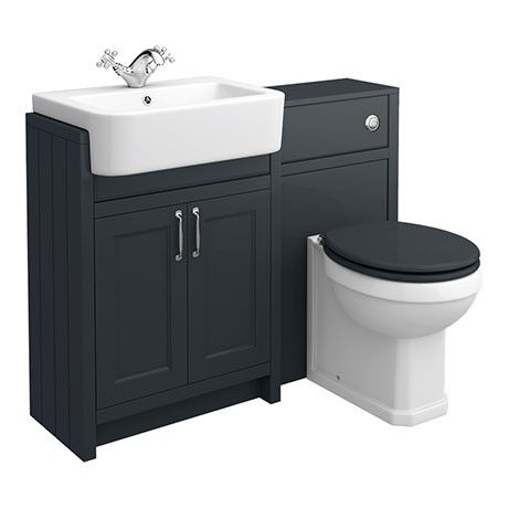 Victorian plumbing Chatsworth vanity unit Bathroom Vanity Units Uk, Recessed Vanity, Bathroom Sink Unit, Toilet Vanity Unit, Toilet And Sink Unit, Bathroom Sink Units, Toilet Vanity, Small Bathroom Interior, Blue Vanity