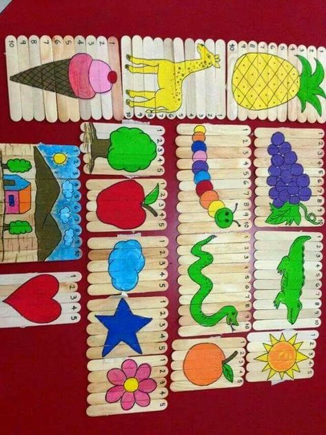 Toddlers Activities, Busy Bags, Toddler Learning Activities, Popsicle Sticks, Montessori Activities, Preschool Learning, Infant Activities, Craft Stick Crafts, Educational Activities