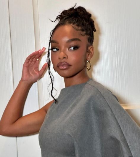 Marsai Martin Natural Hair, Marsai Martin Aesthetic, Marsai Martin, Female Celebrity Crush, Purple Sunset, Black Hollywood, Black Femininity, Brown Girl, Celebrities Female