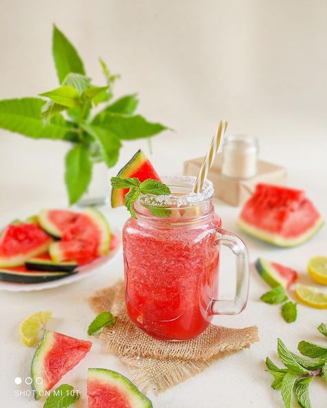 Watermelon Slush, Sunny Afternoon, Moscow Mule Mugs, Mojito, Sunnies, Watermelon, Wallpapers, Tableware, On Instagram