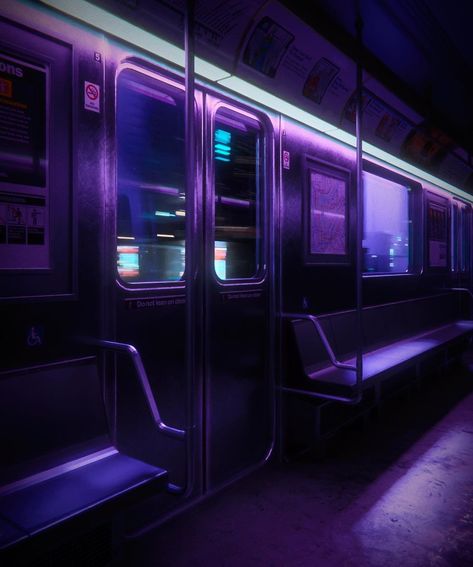 Neon Purple City Aesthetic, Purple Arcade Aesthetic, Cyberpunk Bar Interior Design, Cyberpunk Blender, Room Ideas Summer, Purple Cyberpunk, Room Ideas Retro, Light Purple Aesthetic, Heavy Aesthetic