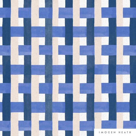 Anni Check Fabric - Nectar — Imogen Heath Interiors Anni Albers, Clean Linen, Check Fabric, Striped Fabrics, Different Patterns, Quilt Inspiration, Surface Pattern, Textures Patterns, Textile Design