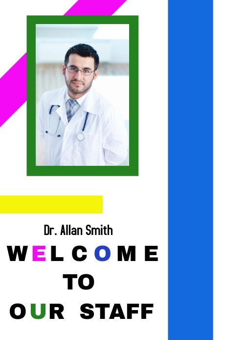 welcome/staff/employee/corporate/office Newsletter Sample, Office Posters, Employee Appreciation Day, Hospital Clinic, Employee Of The Month, Office Templates, Online Poster, Office Poster, New Employee