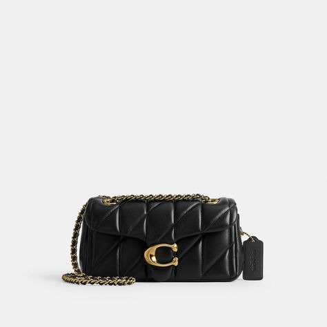 Black quilted bag