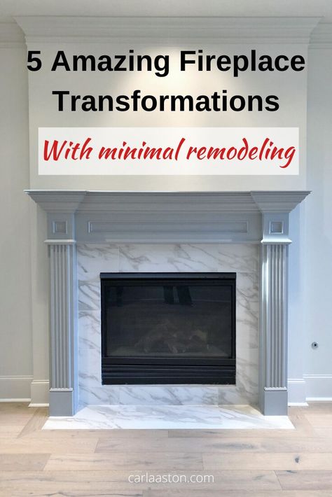 How To Remodel Fireplace Mantle, Traditional Fireplaces And Mantels, Painted Fireplace Mantles, Fireplace Makeover Tile Modern, Updated Fireplace Mantle, Fireplace Granite Surround, Art Over Fireplace Mantles, Transitional Fireplace Makeover, Transitional Fireplace Mantle