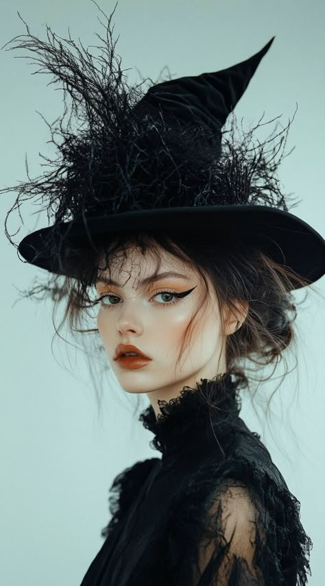 Women’s Witch Costume Ideas, Witch Costumes For Women Ideas, Witch Costumes Aesthetic, Witch Aesthetic Costume, Aesthetic Witch Costume, Witchy Woman Aesthetic, Witch Halloween Costume Aesthetic, Witch Hat Aesthetic, Coven Costume